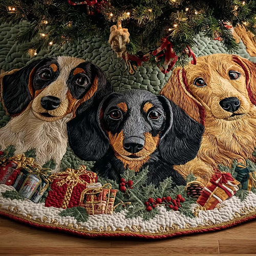 Winter Whispers Christmas Quilted Tree Skirt NCU0DQQ026