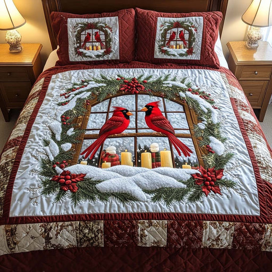 Winter Window 3-Piece Quilted Bedding Set NCU0NT2134