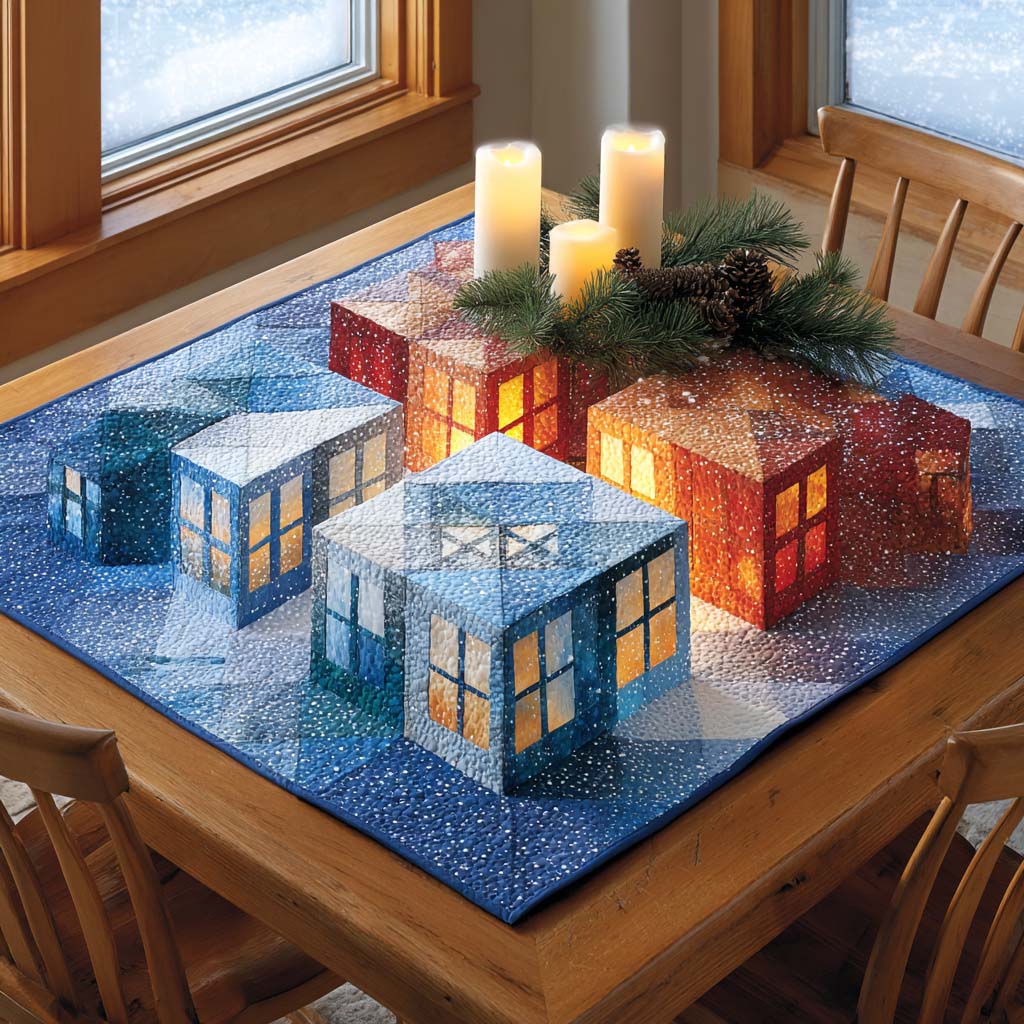 Winter Windows Quilted Table Topper NCU0NXD265