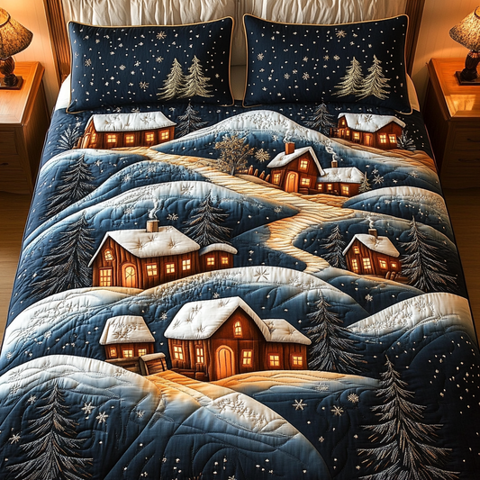 Winter Wonderland 3-Piece Quilted Bedding Set NCU0VH401