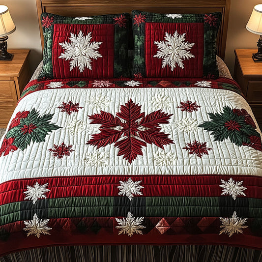 Winter Wonderland Journey 3-Piece Quilted Bedding Set NCU0PT2206