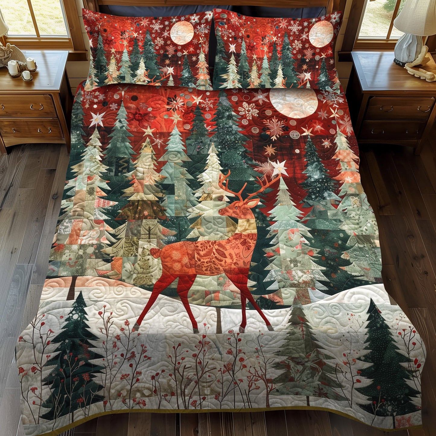 Winter Wonderland Quilted Bedding Set NCU0DV1625