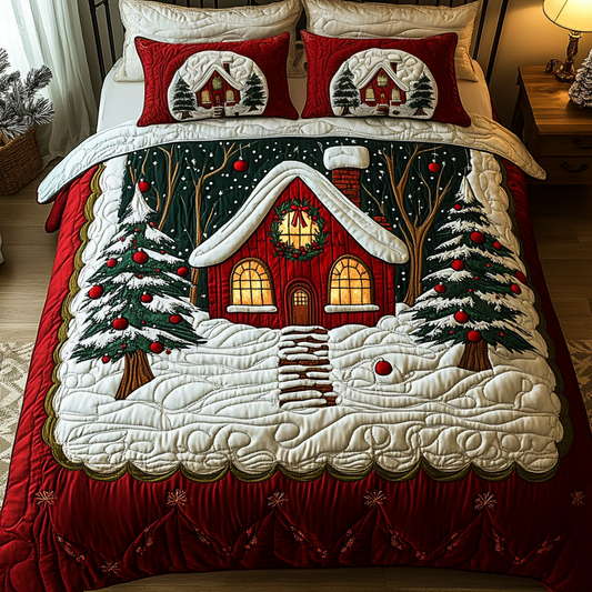 Winter Wonderland Retreat 3-Piece Quilted Bedding Set NCU0DK2464
