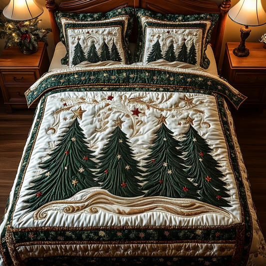 Winter Woods 3-Piece Quilted Bedding Set NCU0VH392