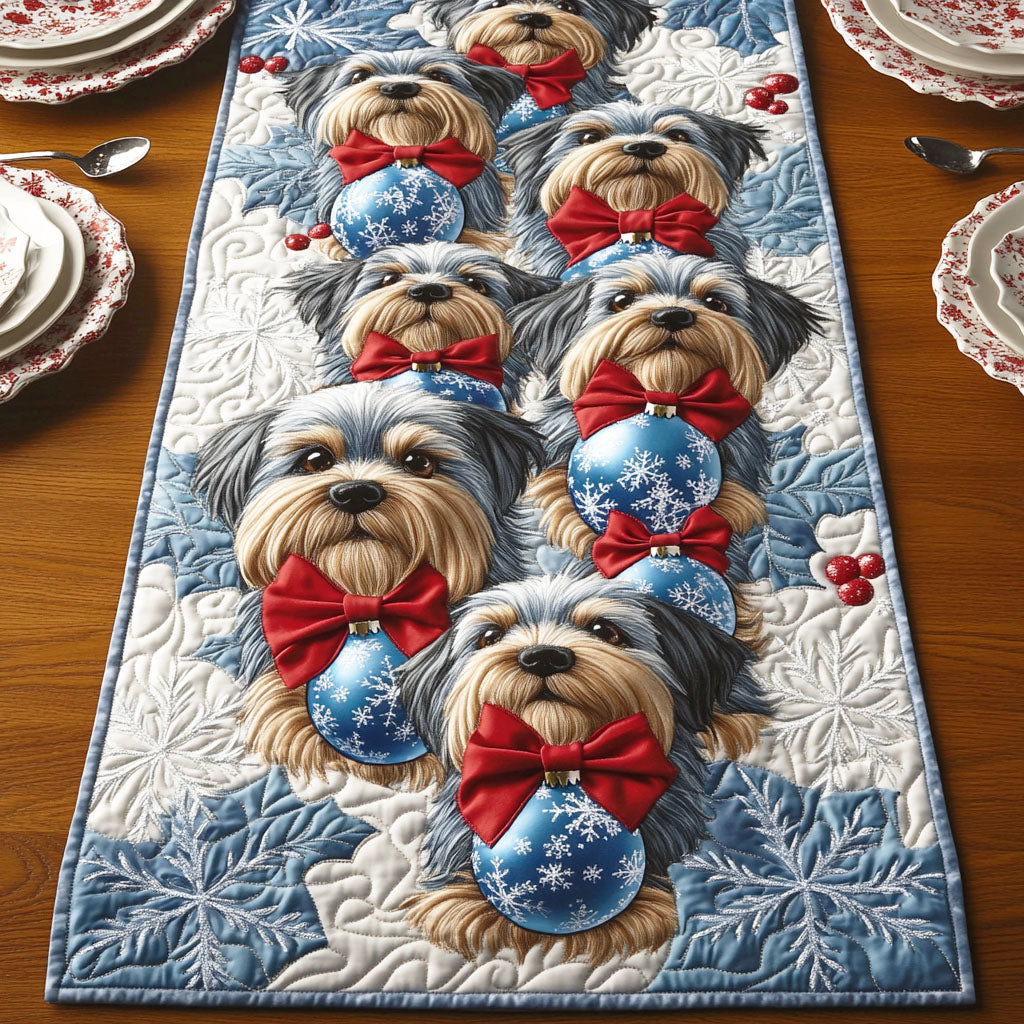 Winter Yorkie Quilted Table Runner NCU0NTD560