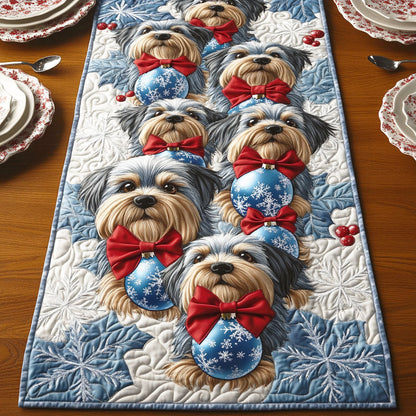 Winter Yorkie Quilted Table Runner NCU0NTD560