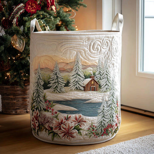 Winterland Quilted Laundry Basket NCU0PTT1346