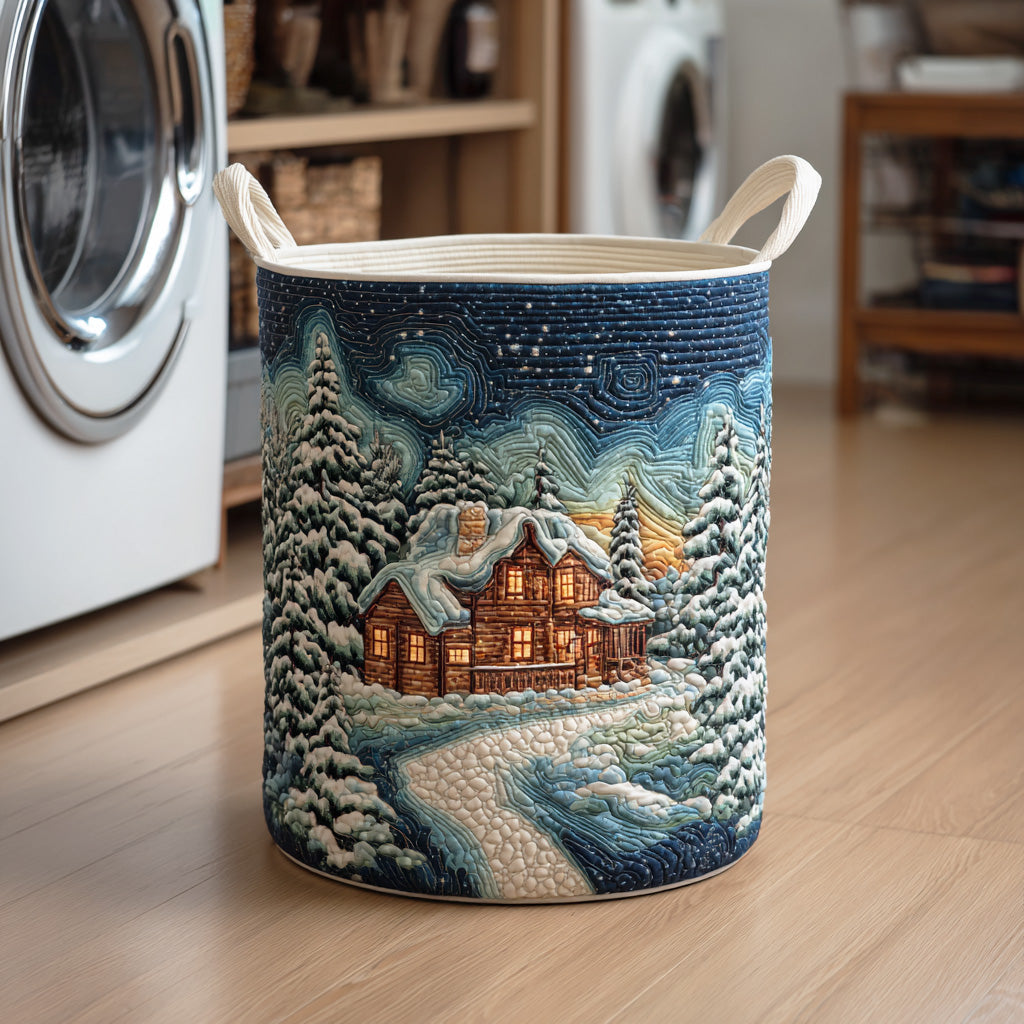 Winterwood Snow Quilted Laundry Basket NCU0NTD1107