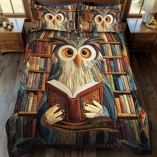 Wisdom in the Pages 3-Piece Quilted Bedding Set NCU0DK1353