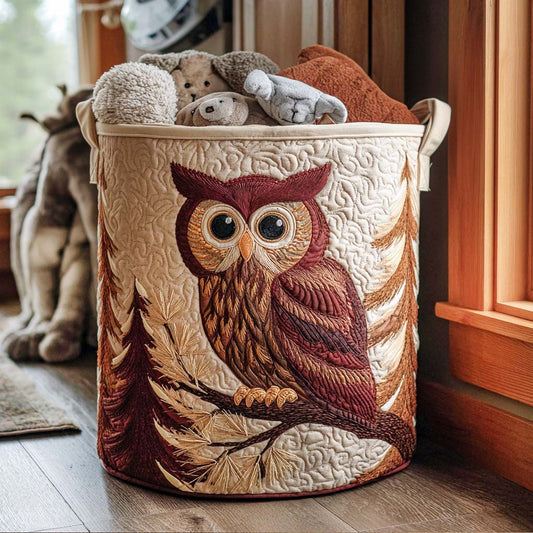 Wise Old Owl Quilted Laundry Basket NCU0NNT2114