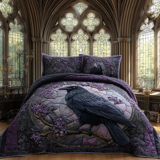 Wisteria Raven 3-Piece Quilted Bedding Set NCU0PVL924