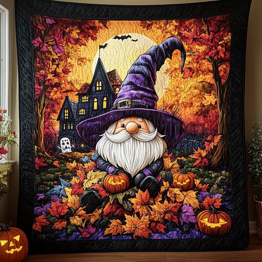 Witch Hat Gnome Quilted Blanket NCU0TL1256