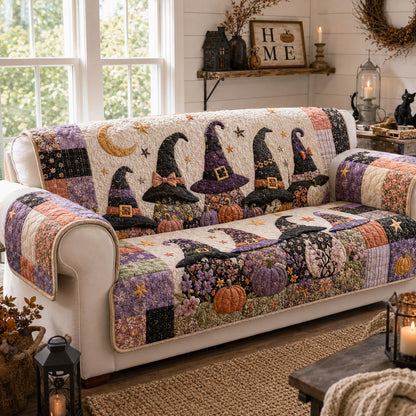 Witch Hat Parade Quilted Sofa Cover NCU0DV2369