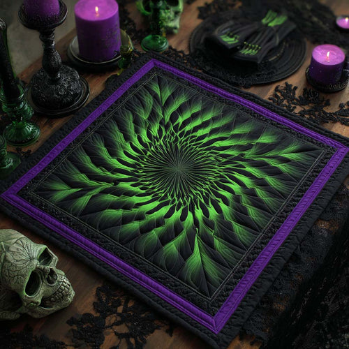 Witchfire Spiral Quilted Table Topper NCU0NXD251