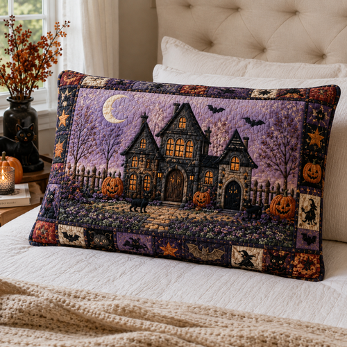 Witching Village Quilted Bedding Pillow Case NCU0DV2375