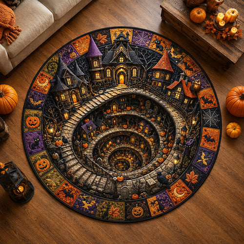 Witching Spiral Quilted Round Mat NCU0NTV1158