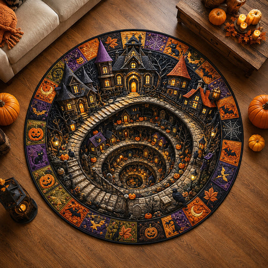 Witching Spiral Quilted Round Mat NCU0NTV1158