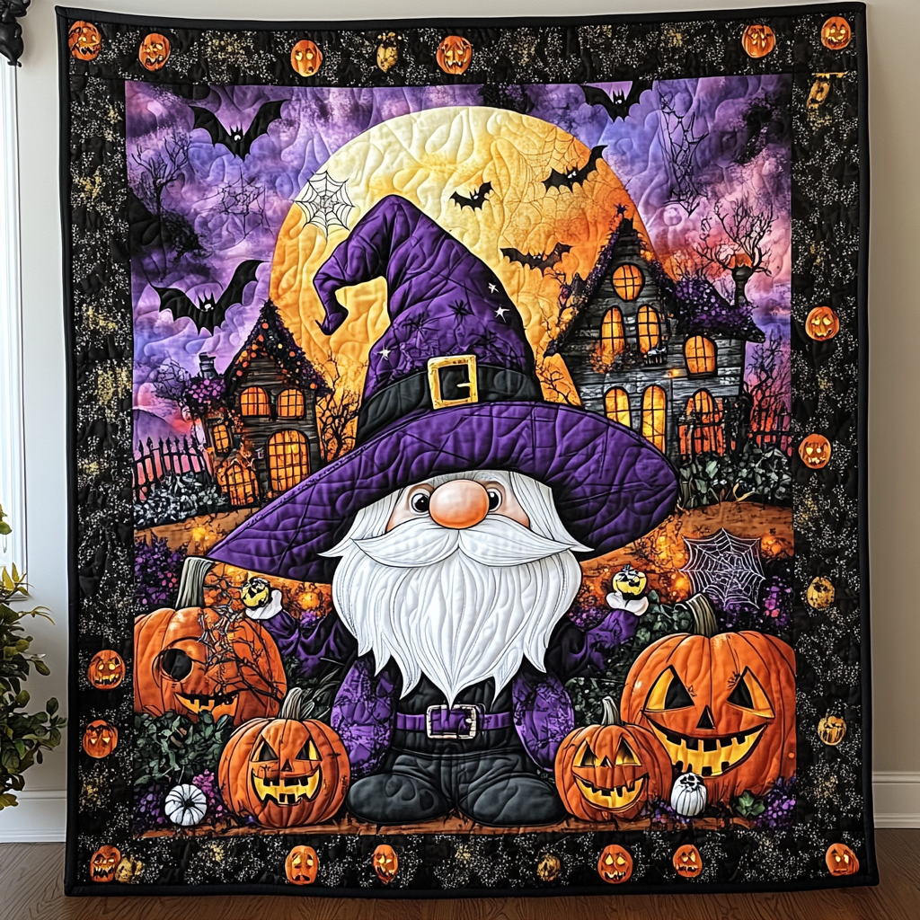 Witchy Gnome Quilted Blanket NCU0TL1250