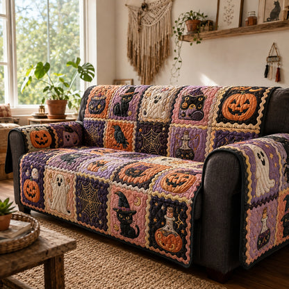Witchy Icons Quilted Sofa Cover NCU0PVL947