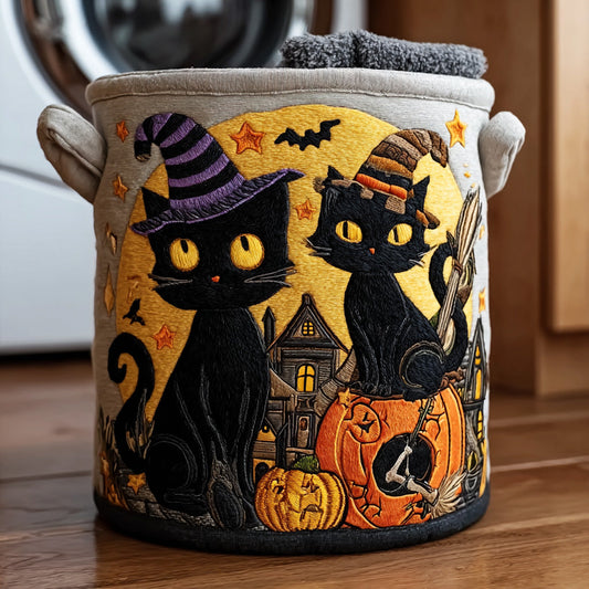 Witchy Whiskers Quilted Laundry Basket NCU0PVL508