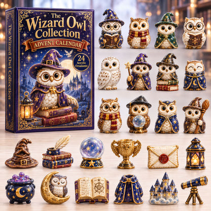 CHRISTMAS KICKOFF 40% OFF - Wizard Owl Collection Advent Calendar 2026 - 24-Day Festive Countdown, Acrylic Charms Blind Box - Gift For Owl Lovers