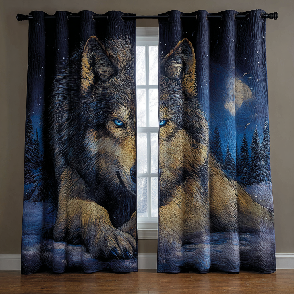 Wolf Path Quilted Curtains NCU0DDK2001