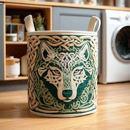 Wolf Spiral Quilted Laundry Basket NCU0NTD489