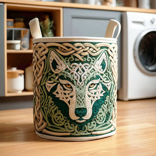 Wolf Spiral Quilted Laundry Basket NCU0NTD489