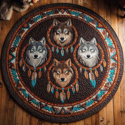 Wolf Totems Quilted Round Mat NCU0NTV720