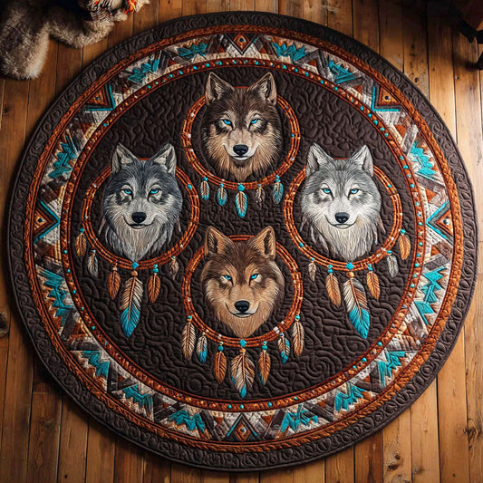 Wolf Totems Quilted Round Mat NCU0NTV720