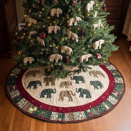 Woodland Hues Christmas Quilted Tree Skirt NCU0NNT086