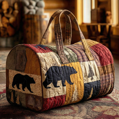 Woodland Bear Quilted Duffle Bag NCU0NTD1470