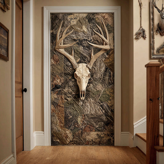 Woodland Camo Quilted Door Cover NCU0DV1582
