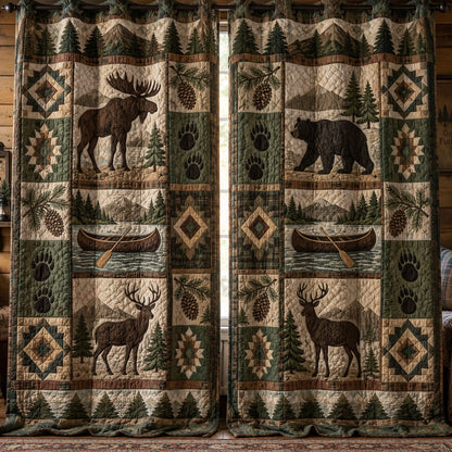 Woodland Canoe Trail Quilted Curtains NCU0PVL1143