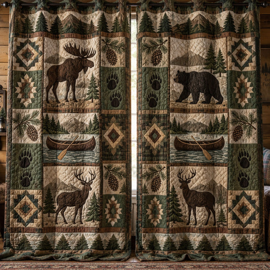 Woodland Canoe Trail Quilted Curtains NCU0PVL1143