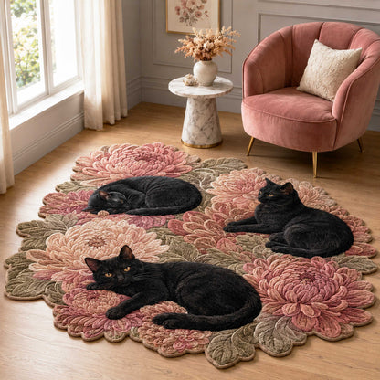 Woodland Cat Custom Shape Area Rug NCU0NTD2161