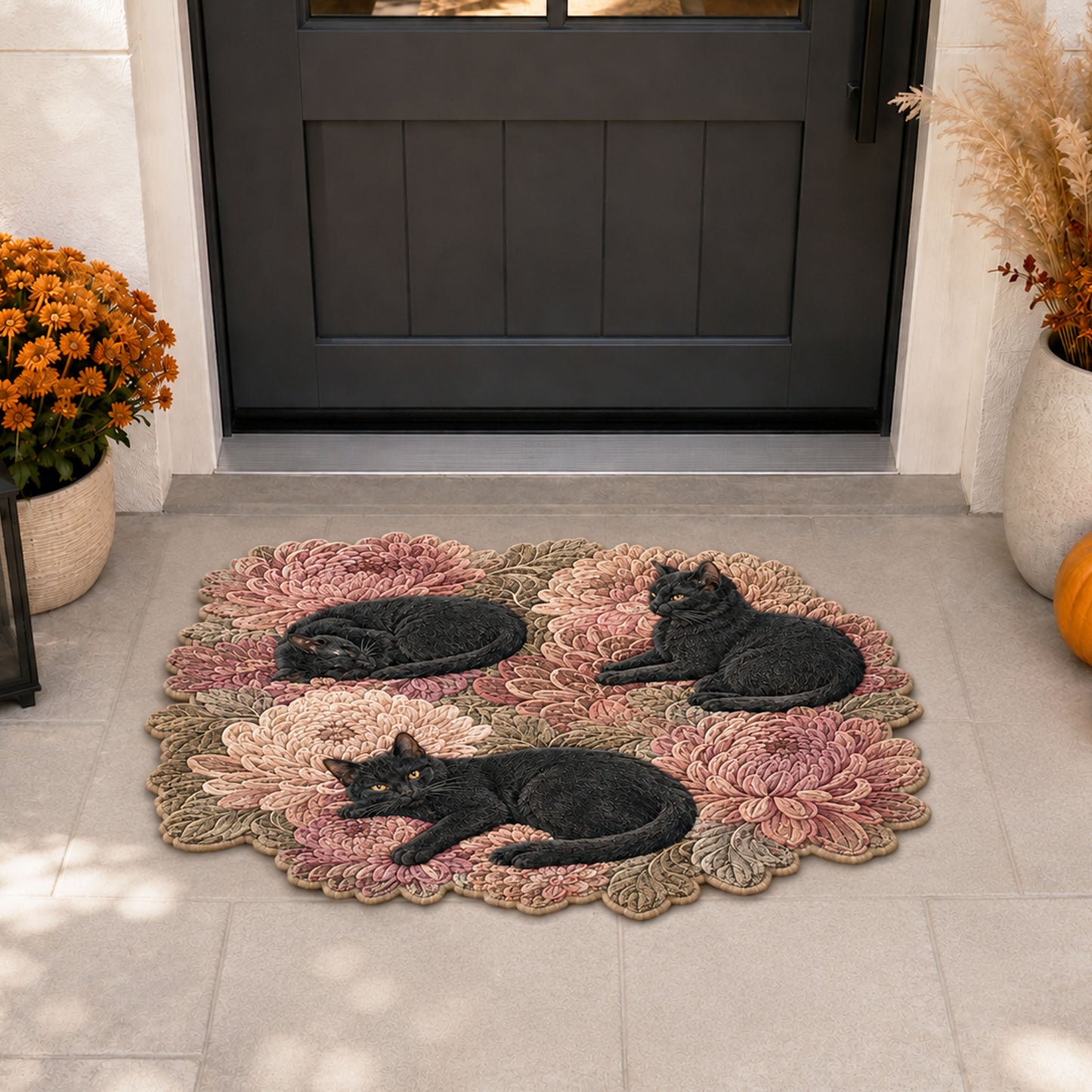 Woodland Cat Custom Shape Doormat NCU0NTD2161