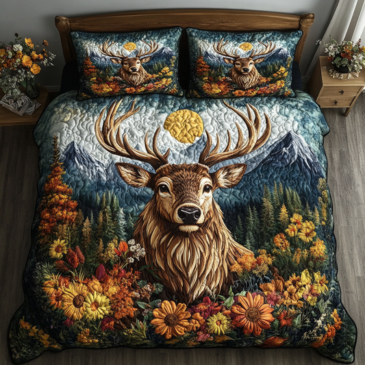 Woodland Charm 3-Piece Quilted Bedding Set NCU0PVL064