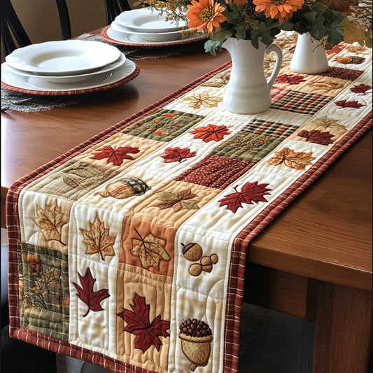 Woodland Charm Quilted Table Runner NCU0PTT622