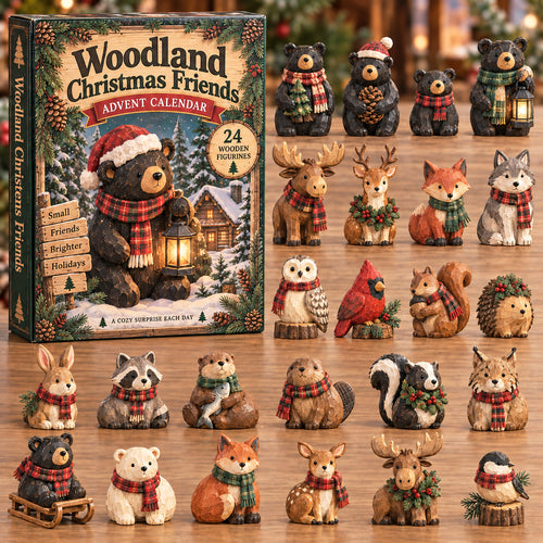 CHRISTMAS KICKOFF 40% OFF - Woodland Christmas Advent Calendar 2026 - 24-Day Festive Countdown, Acrylic Charms Blind Box - Gift For Woodland Lovers AC0TV007