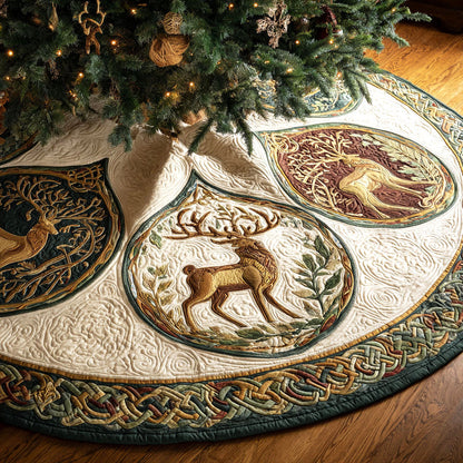 Woodland Crest Christmas Quilted Tree Skirt NCU0NTV735