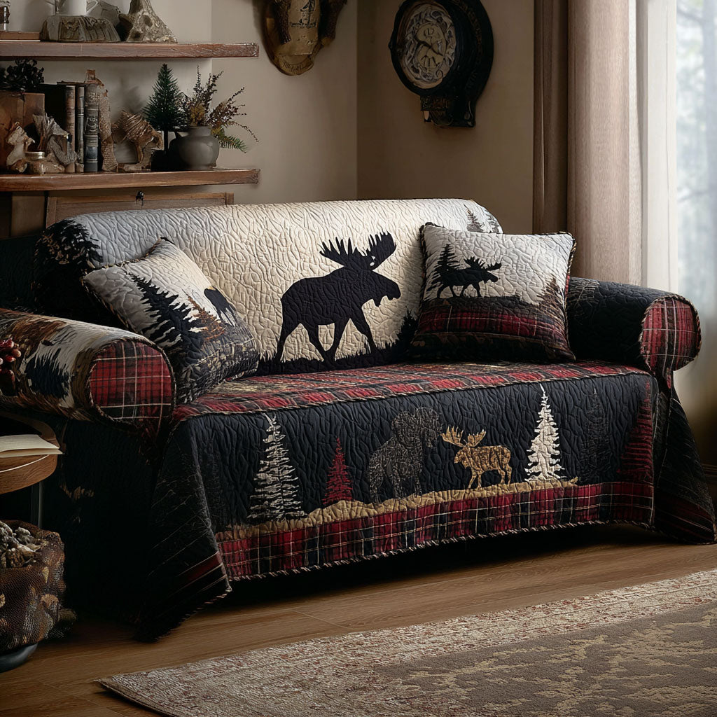 Hunting Quilted Sofa Cover NCU0QN070