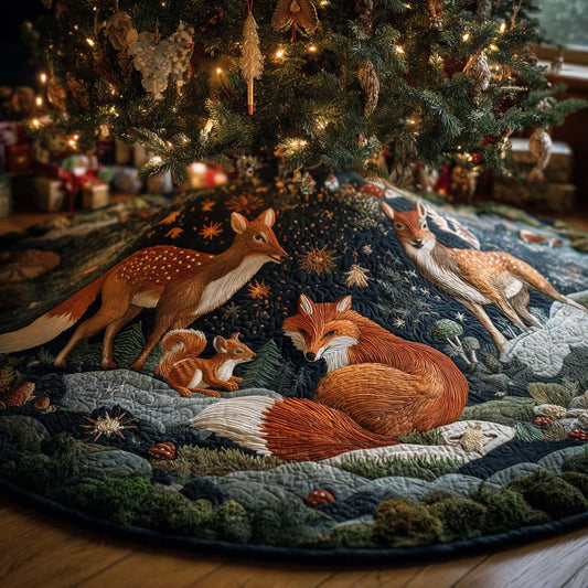 Woodland Friends Christmas Quilted Tree Skirt NCU0NNT2511
