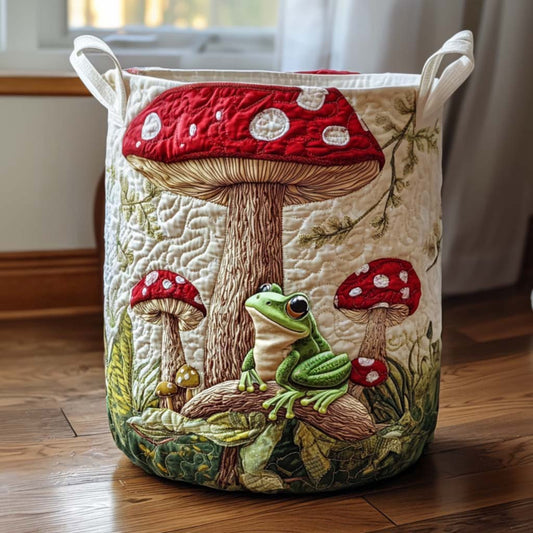 Woodland Frog Quilted Laundry Basket NCU0NNT1617