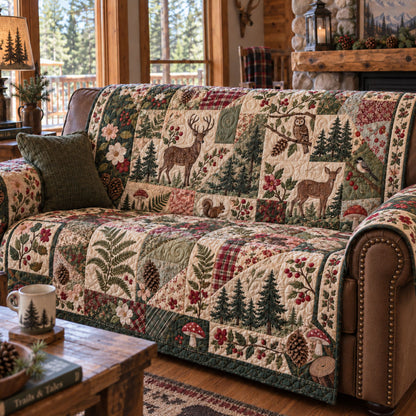 Woodland Gathering Quilted Sofa Cover NCU0PTT3486