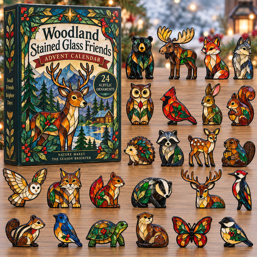 CHRISTMAS KICKOFF 40% OFF - Woodland Glass Friends Advent Calendar 2026 - 24-Day Festive Countdown, Acrylic Charms Blind Box - Gift For Woodland Lovers AC0TV006
