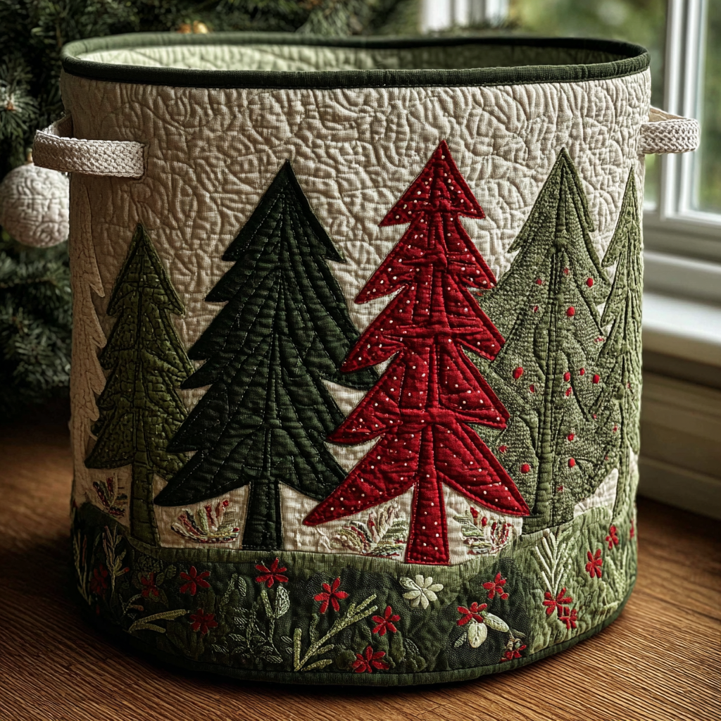 Woodland Glow Quilted Laundry Basket NCU0DDK1231