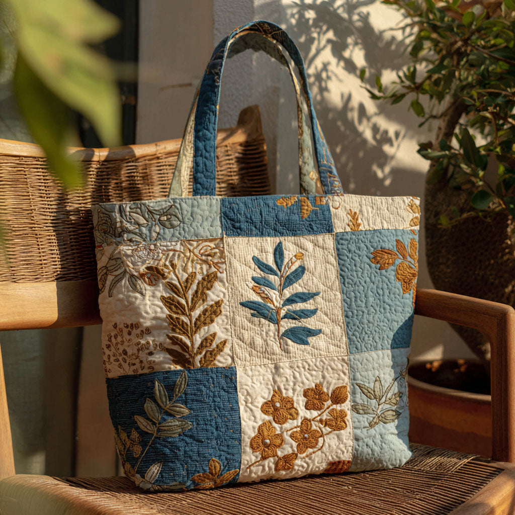 Woodland Harmony Quilted Tote Bag NCU0PTT1787