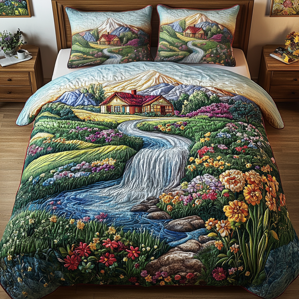 Woodland Haven 3-Piece Quilted Bedding Set NCU0NVH345