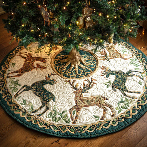Woodland Herald Christmas Quilted Tree Skirt NCU0NTV734